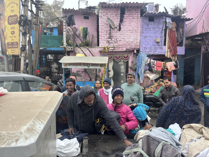 Clothes donation on New Year